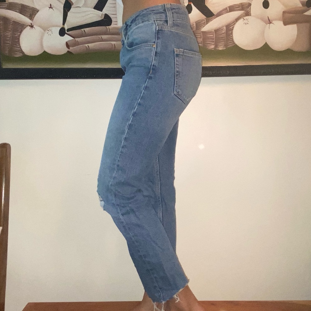 ZARA mechanic styled busted up denim